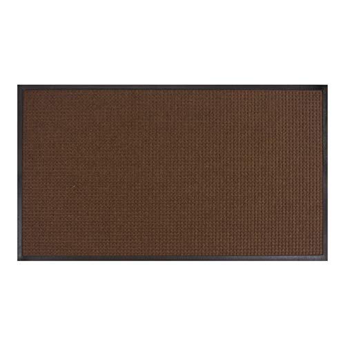 Amazon Basics Molded Carpet & Rubber Commercial Scraper Entrance Mat Square Pattern 3x5 Brown