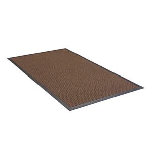 Amazon Basics Molded Carpet & Rubber Commercial Scraper Entrance Mat Square Pattern 3x5 Brown