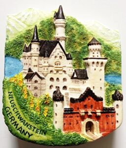 witnystore tiny neuschwanstein castle in southern bavaria germany central europe tourist attractions resin refrigerator magnet traveler souvenir gift memento 3d fridge magnets