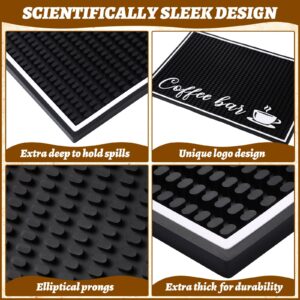 Bar Mats for Countertop Stylish 18 x 12 Inches Service Bar Mat with 1 cm Thick Bar Accessories Coffee Maker Mat for Countertops Kitchen Counter Mat Dish Drying Mat Coffee Spill Mat for Bar Restaurants