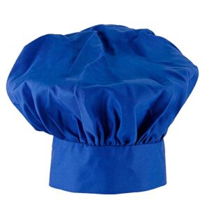 chefskin big & tall 2x xxl mushroom chef hat, fully adjustable (royal blue)