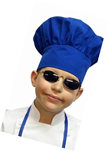 CHEFSKIN Big & Tall 2X XXL Mushroom Chef Hat, Fully Adjustable (Royal Blue)