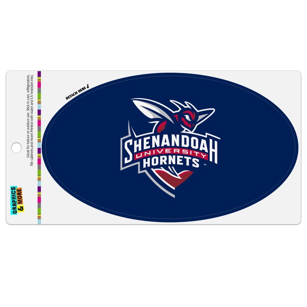 Shenandoah University Primary Logo Automotive Car Refrigerator Locker Vinyl Euro Oval Magnet