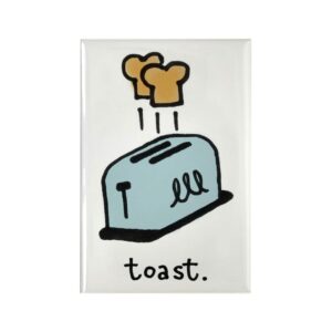 cafepress toast rectangle magnet, 3"x2" refrigerator magnet