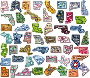 u.s. premium state map magnet set by classic magnets, 51-piece set, collectible souvenirs made in the usa