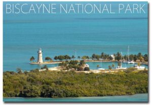 fridge magnet boca chita key lighthouse biscayne national park, florida fridge magnet size 2.5 inches x 3.5 inches