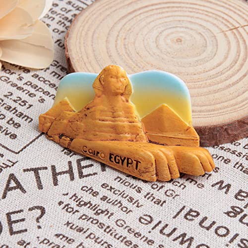 Acxico 2 pcs Egypt Fridge Magnet Stickers Aswan Abu Simbel Temple 3D Resin Tourist Souvenir