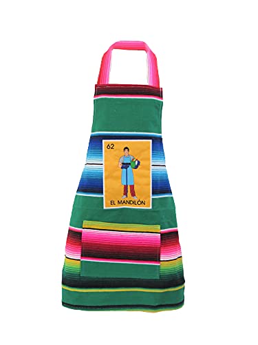 Leos Imports Mexican Loteria Cards Serape Apron Unisex (El Mandilon)