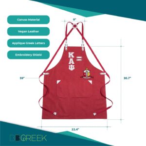 BBGreek Kappa Alpha Psi Official Vendor - Canvas and Vegan Leather Apron - Fraternity Paraphernalia