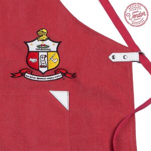 BBGreek Kappa Alpha Psi Official Vendor - Canvas and Vegan Leather Apron - Fraternity Paraphernalia