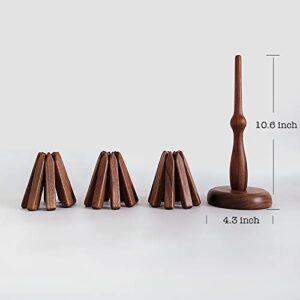 Ztonzie Wooden Trivets for Hot Dishes Tree Shape Trivet Set Coaster for Teapot Hot Pots and Pans 3 Pcs Foldable Tree Shape Heat Resistant Hot Pads for Kitchen Counter Dad