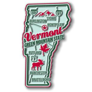 vermont premium state magnet by classic magnets, 1.8" x 3.1", collectible souvenirs made in the usa