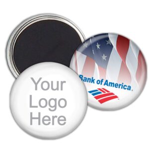 custom magnets, personalized round magnets 2.25" - 24 quantity - $1.99 each - promotional product/bulk with your logo/customized