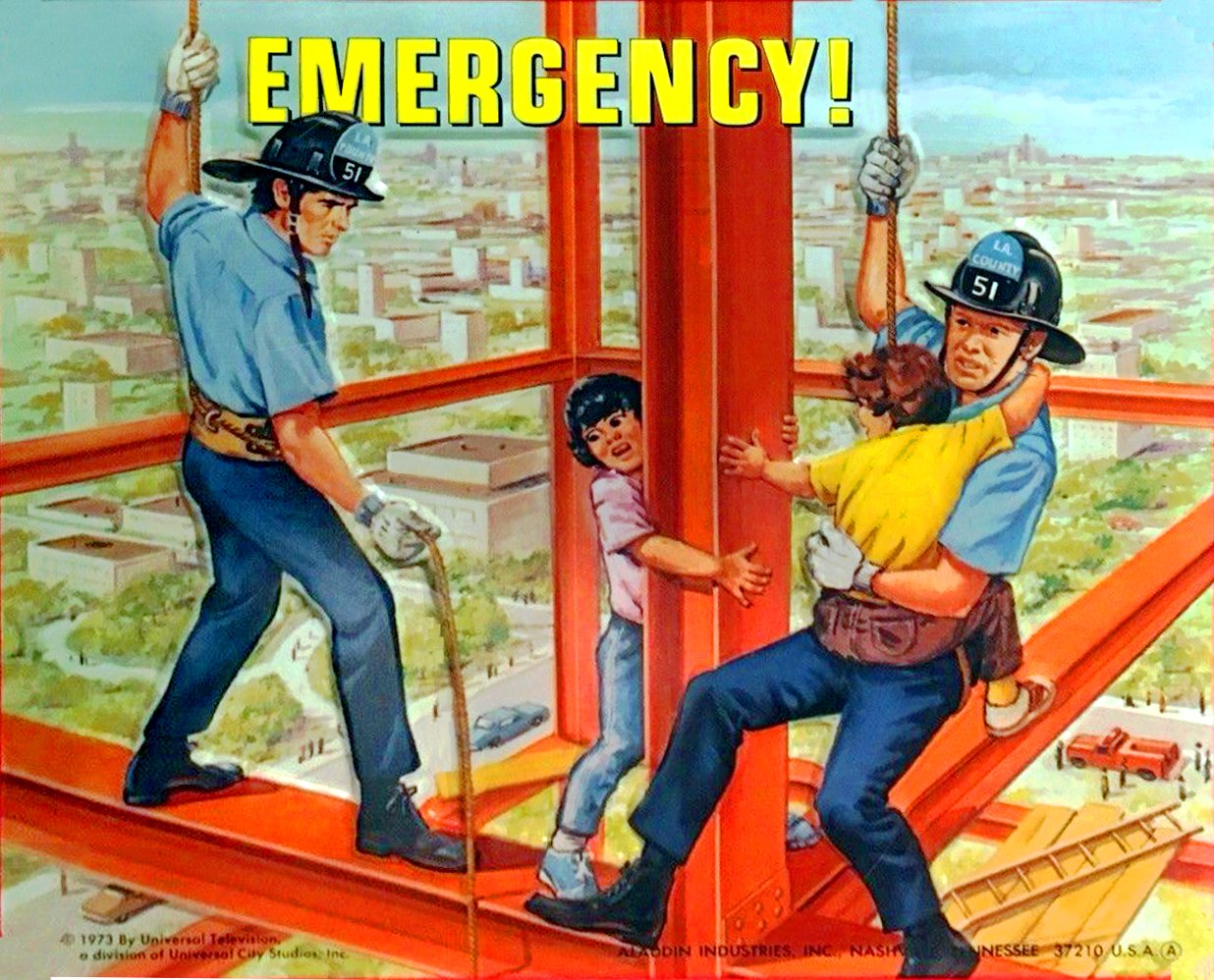 Emergency TV Show Lunchbox Vintage Art 2" x 3" Fridge Magnet Set of 2 Refrigerator Lunch Box Nostalgic Retro