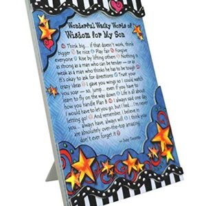 Blue Mountain Arts Son Magnet with Easel Back—Birthday, Holiday, Graduation, or "I Love You" Gift by Suzy Toronto, 4.9 x 3.6 Inches (Wonderful Wacky Words of Wisdom for My Son)