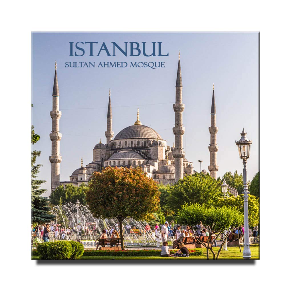 Istanbul Square Fridge Magnet Turkey Travel Souvenir Sultan Ahmed Mosque