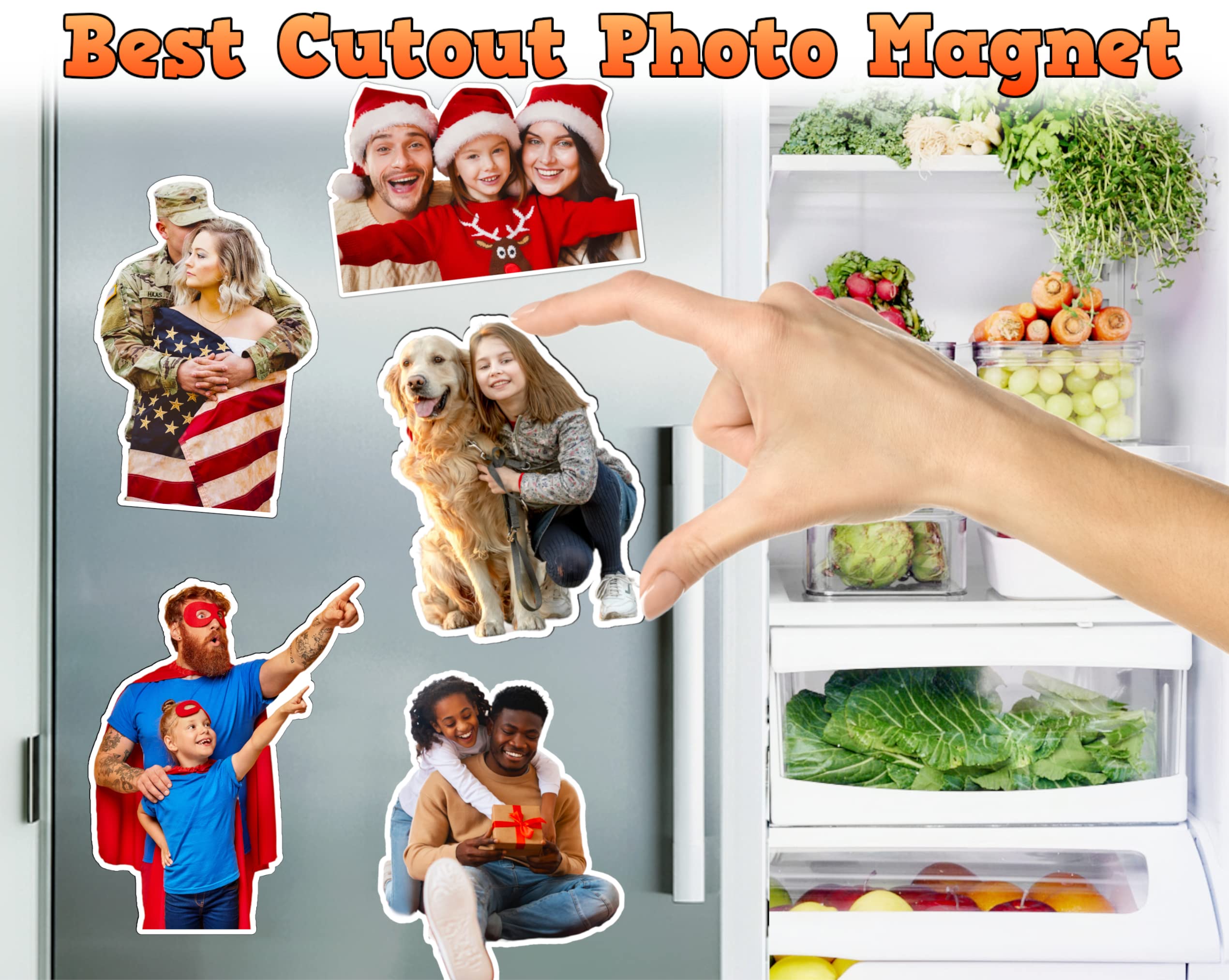 Personalized Photo Magnet - Customized Cutout Magnets Magnetic Photos | Save Your Best Memories