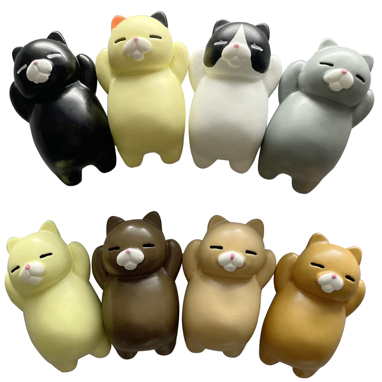 Cute Refrigerator Magnets,8 Pack Cat Magnets for Fridge Locker Decor Magnets 3D Cat Kawaii Magnets for Office,Kitchen,Whiteboard,House,Decorative Magnets Gifts for Cat Lovers