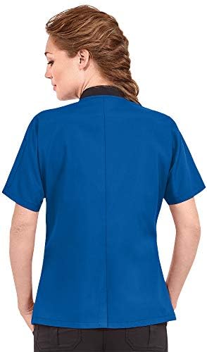 ChefUniforms.com Women's Lightweight Short Sleeve Chef Coat - Chef Coat Women, Blue Chef Coat, Women's Chef Jackets, Womens Chef Coat, Royal Chef Coat, Chef Uniform for Women