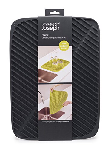 Joseph Joseph Flume Folding Draining Mat, Gray, Large