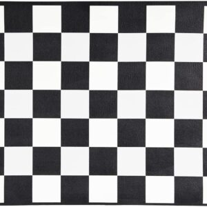 Dish Drying Mat, Kichen Mats, Easy clean, Heat-resistant PVC Mats for Kitchen Counter, Coffee, Bars, Restaurants Counter Top, Kitchen Mat Contain Diatomaceous earth (20x16 Inch Black-White Plaid)