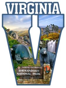 shenandoah national park virginia capitol v fridge magnet