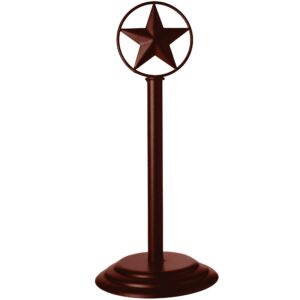 Brown Rustic Texas Star Paper Towel Holder, Napkin Holder, Salt and Pepper Shakers Holder, Country Farmhouse Iron Kitchen Counter Accessory Set Holders (Paper Towel Holder)