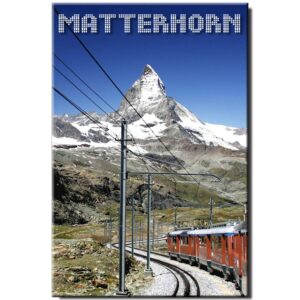 matterhorn fridge magnet switzerland italy travel souvenir cervino alps