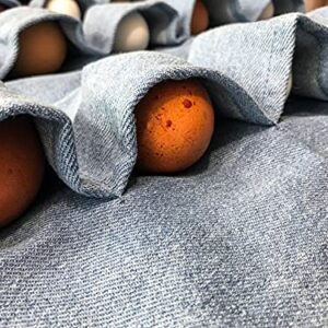 Backyard Barnyard 18 Pocket Soft Durable Denim Egg Gathering Apron FREE RUSTIC GIFT BAG INCLUDED! Collecting Chicken Duck Quail Poultry Eggs