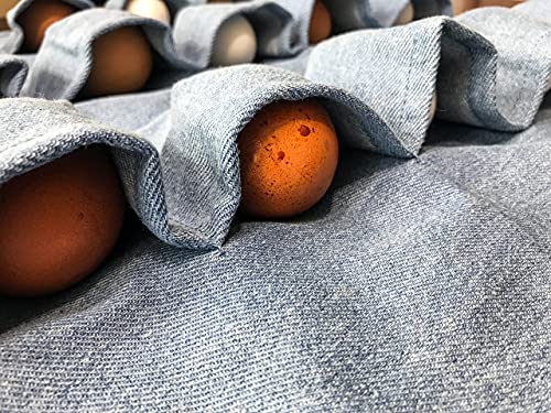 Backyard Barnyard 18 Pocket Soft Durable Denim Egg Gathering Apron FREE RUSTIC GIFT BAG INCLUDED! Collecting Chicken Duck Quail Poultry Eggs