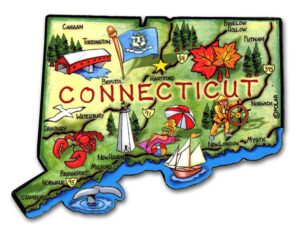 connecticut artwood state magnet collectible souvenir by classic magnets