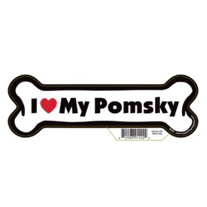 pet gifts usa pomsky dog bone magnet