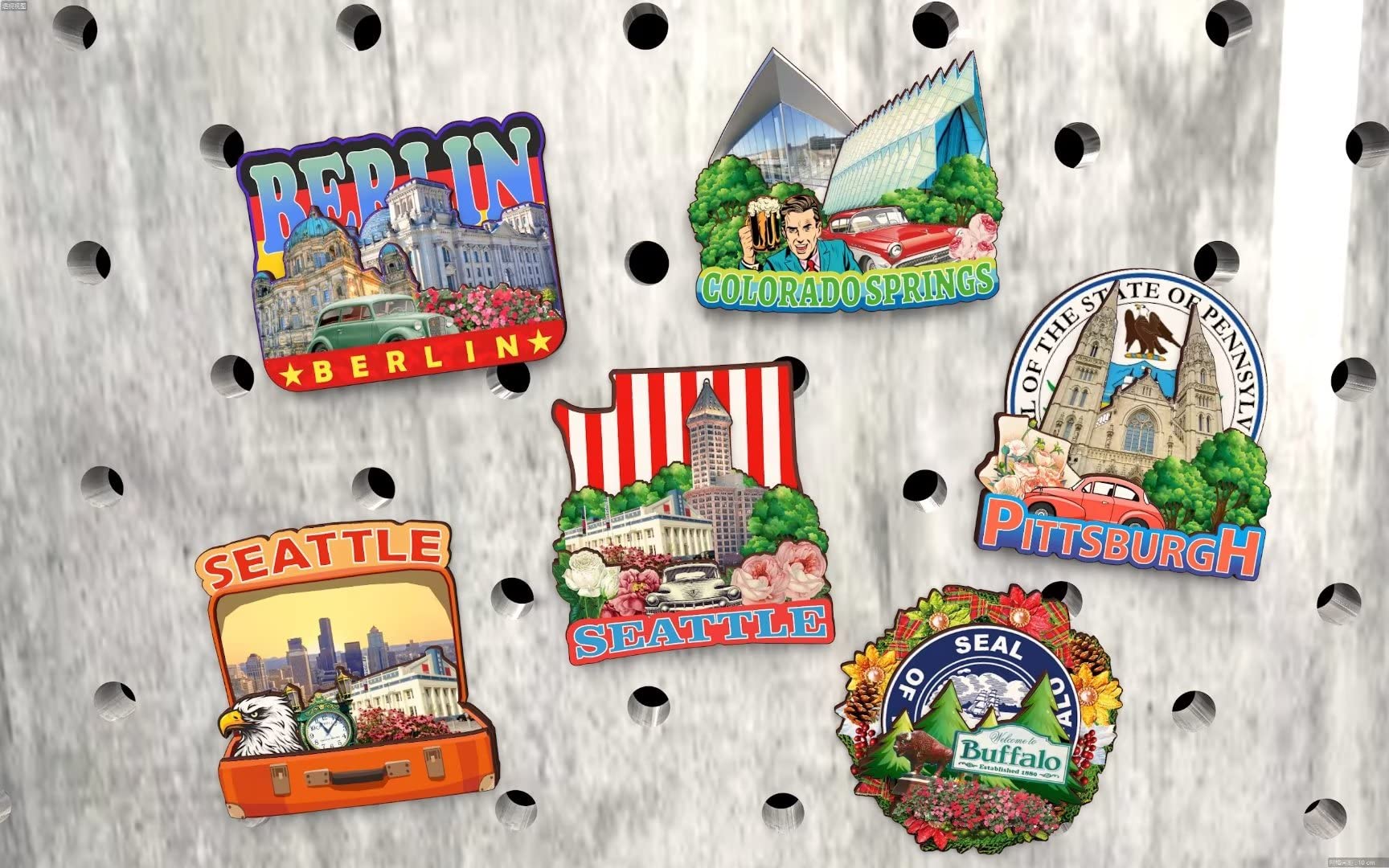 Austin Texas USA America Fridge Magnet Wooden Collection 3D Wood Handmade Travel City Souvenirs Refrigerator Magnet Home Decoration Gift -45