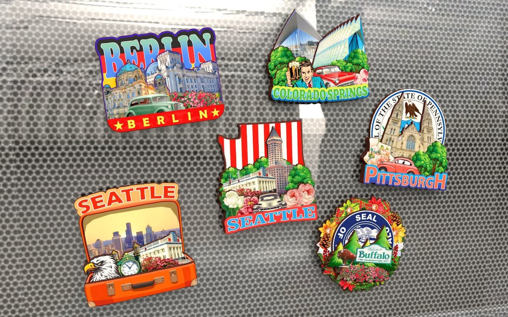 Austin Texas USA America Fridge Magnet Wooden Collection 3D Wood Handmade Travel City Souvenirs Refrigerator Magnet Home Decoration Gift -45