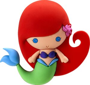 disney the little mermaid - ariel 3d magnet character magnet,multi-colored,3"