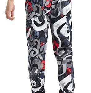 CHEF 360 Men's 7-Pocket Graffiti Print Stretch Jogger Chef Pant (L)