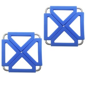 2 Pcs Folding Silicone Hot Pad Square Placemats Cork Coaster Mini Tripod Hot Pot Holder Trivet Mat Non-slip Coasters Square Bowl Mat Hot Pot Stand Heat Pad Cup Table Mat Foldable