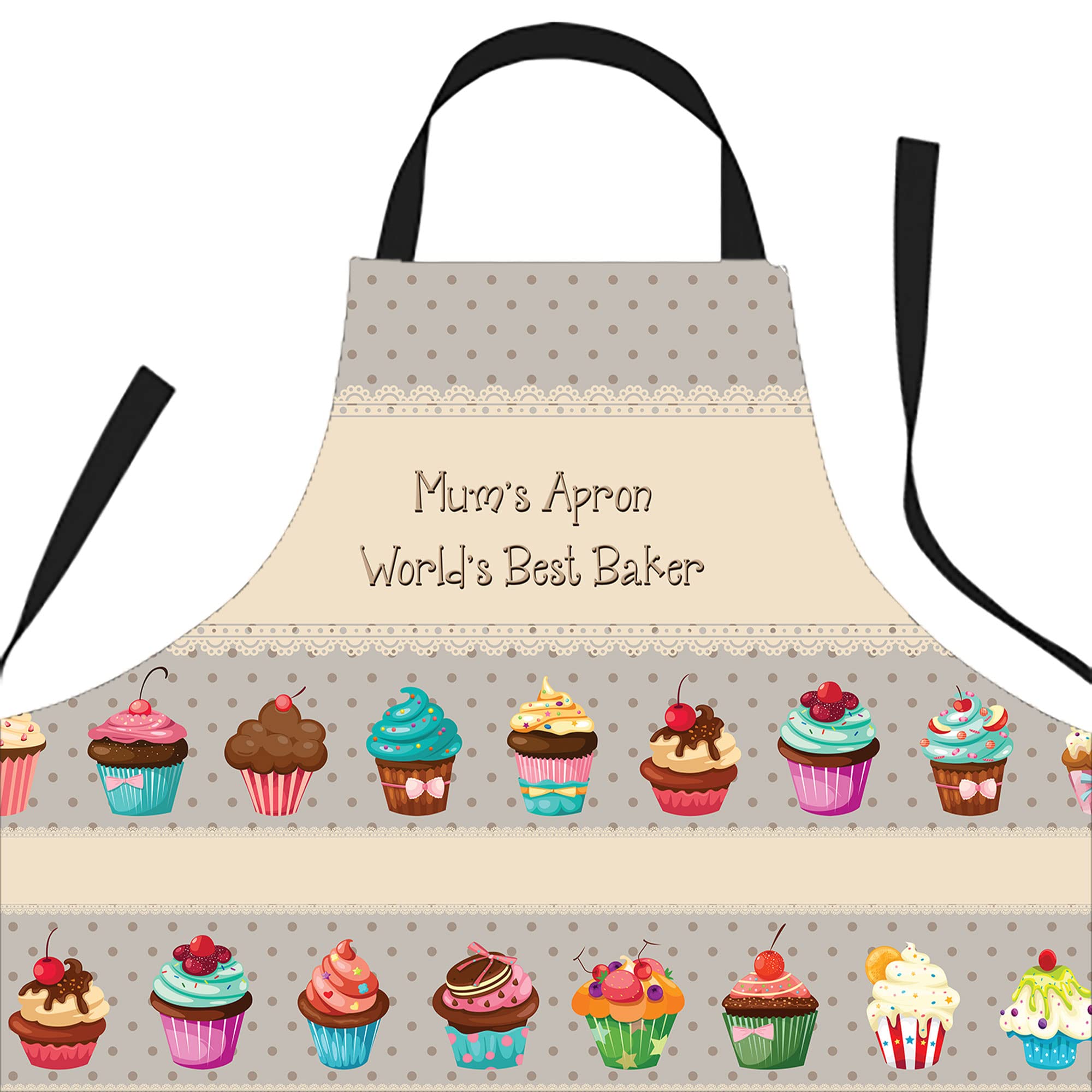 Bang Tidy Clothing Personalized Baking Aprons for Women Men - Cooking Chef Apron - Variety Cupcakes
