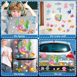 40pcs Cruise Door Decorations, Magnetic Cute Ocean Sea Animal Magnetic Cruise Ship Door Car Decorations for Fridge Refrigerator Carnival Cruise Party Supplies Favors