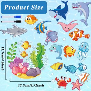 40pcs Cruise Door Decorations, Magnetic Cute Ocean Sea Animal Magnetic Cruise Ship Door Car Decorations for Fridge Refrigerator Carnival Cruise Party Supplies Favors