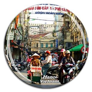 old town hanoi vietnam fridge magnet 3d crystal glass tourist city travel souvenir collection gift strong refrigerator sticker