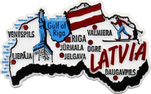 latvia - country magnet