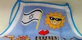 Judaica Place Apron Colorful with Israel Pictures