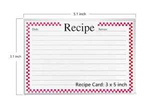 beespring recipe card covers. clear vinyl 3 x 5 inch kitchen recipe card protectors, 3 x 5 inch set of 48