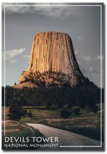 refrigerator magnet devils tower national monument wyoming travel size 2.5 in x 3.5 in multi color