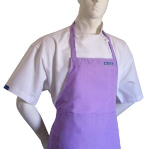 Chefskin Adult Set Apron + Hat Lavender Lillac Light Purple Color, Ultra Lightweight Comfortable