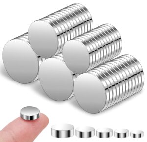 60pcs small magnets,5 different size round magnets,neodymium magnets,mini strong magnet,rare earth magnets for crafts,multi-use circle round magnets for refrigerator office whiteboard school