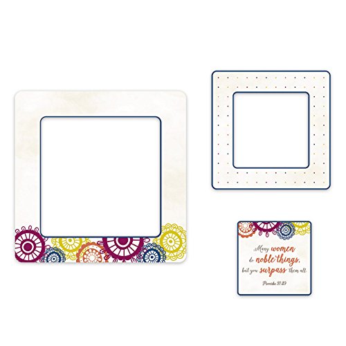 Magnetic Picture Frame Set - 3-in-1 Noble Woman Proverbs 31:29 Fridge Magnets, 5 3/4 Inch