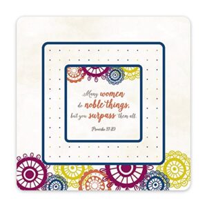 magnetic picture frame set - 3-in-1 noble woman proverbs 31:29 fridge magnets, 5 3/4 inch