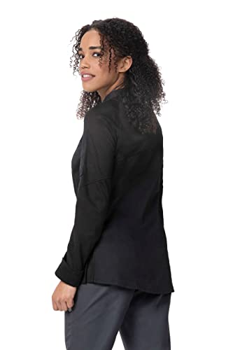 Chef Works Women's Nepal Chef Coat, Black, XX-Large